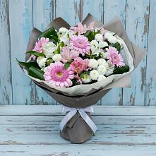 Букет цветов из:  Герберы, Альстромерии и Хризантемы #REPLACE_PRED# Немчиновке