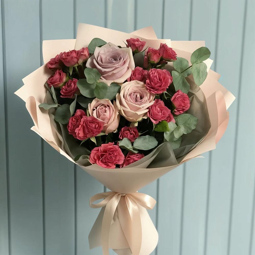 Букет цветов из: Гвоздики и Розы в Немчиновке