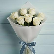 Букет 7 Белых роз Эдлесс Лав в Немчиновке