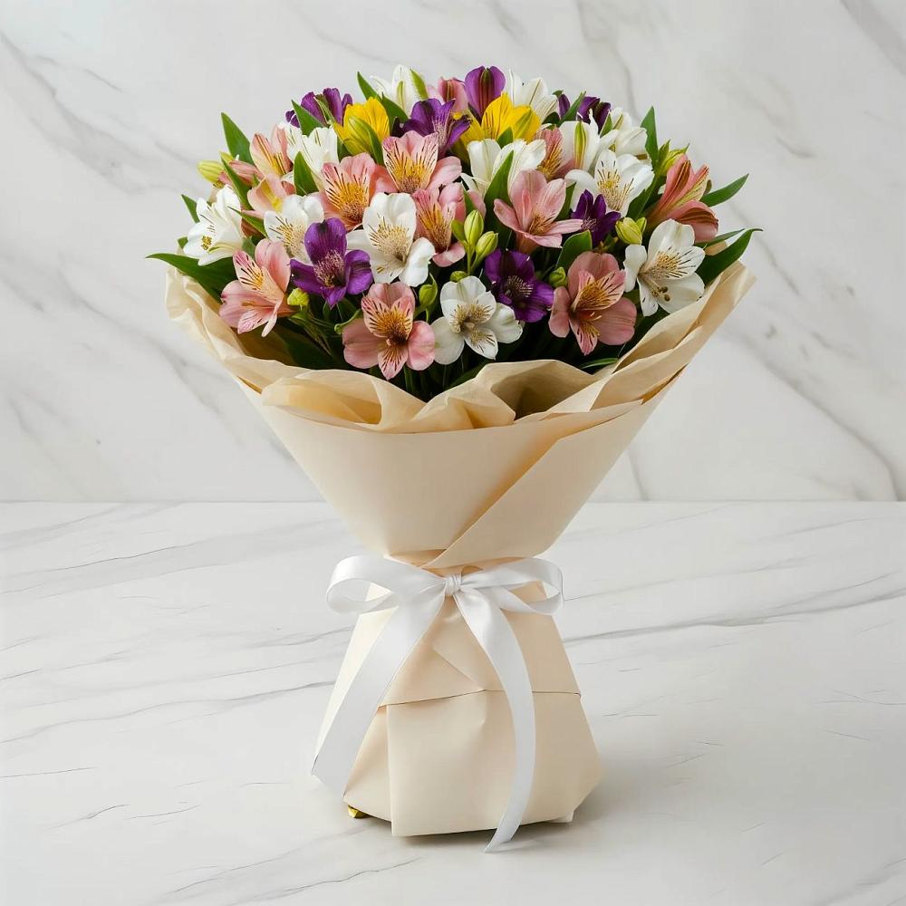 Букет цветов из: Альстромерии в Немчиновке