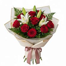 Букет цветов из:  Лилии и Розы в Немчиновке