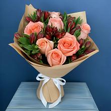 Букет цветов из:  Розы и Альстромерии #REPLACE_PRED# Немчиновке