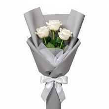 Букет 3 белые розы #REPLACE_PRED# Немчиновке