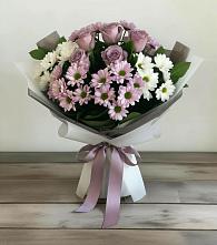 Букет цветов из:  Хризантемы и Розы в Немчиновке