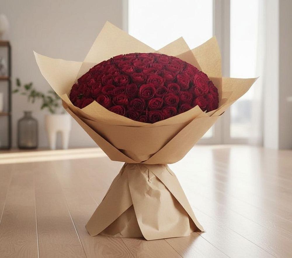 Букет 101 Красная роза в Немчиновке