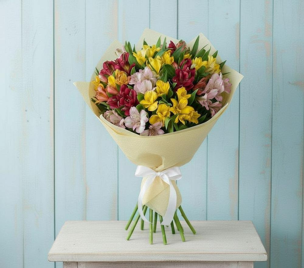 Букет цветов из: Альстромерии в Немчиновке