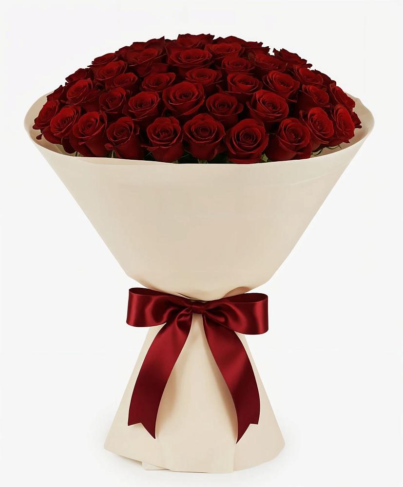 Букет 101 Бордовая роза Блэк Бакарра в Немчиновке